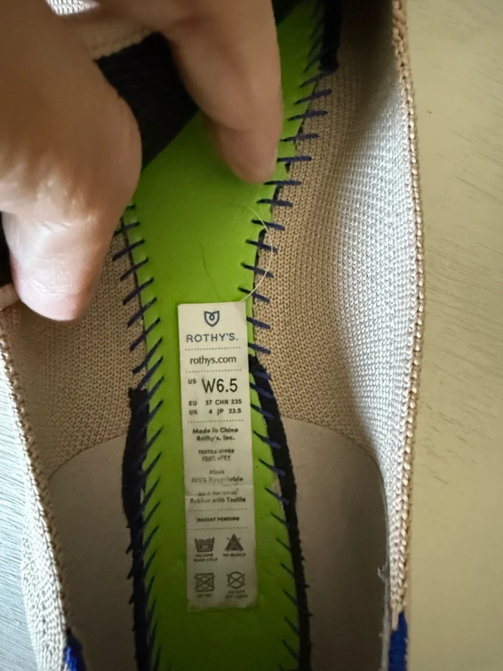 Rothys The Point in Ecru Size 6.5 - Picture 6 of 9